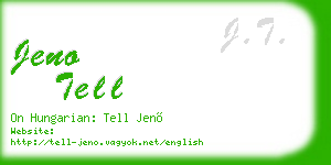 jeno tell business card